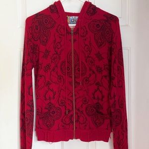 L.A.M.B. Cashmere Gothic Print Hoodie Medium